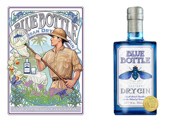 Blue Bottle Artisan Gin.